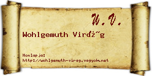 Wohlgemuth Virág névjegykártya