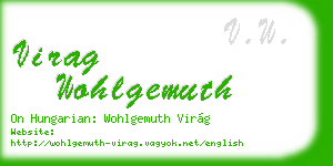 virag wohlgemuth business card