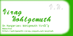 virag wohlgemuth business card